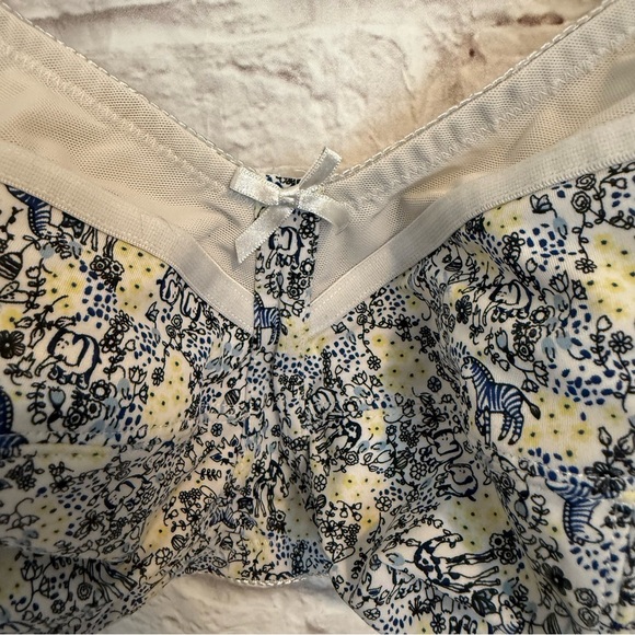 Ulla Popken womens bra 50C all over zebra elephant giraffe print wireless - Picture 5 of 8